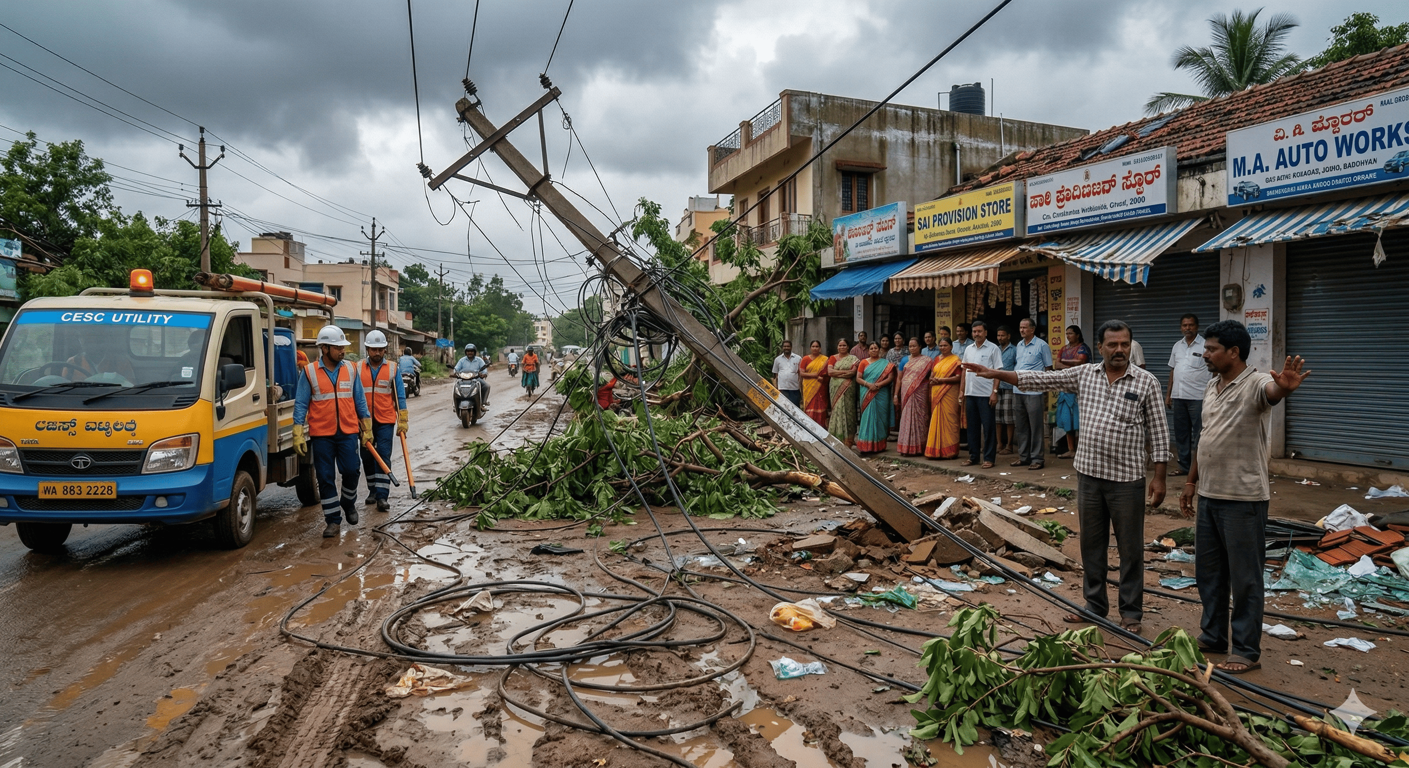 Fallen Electric Poles