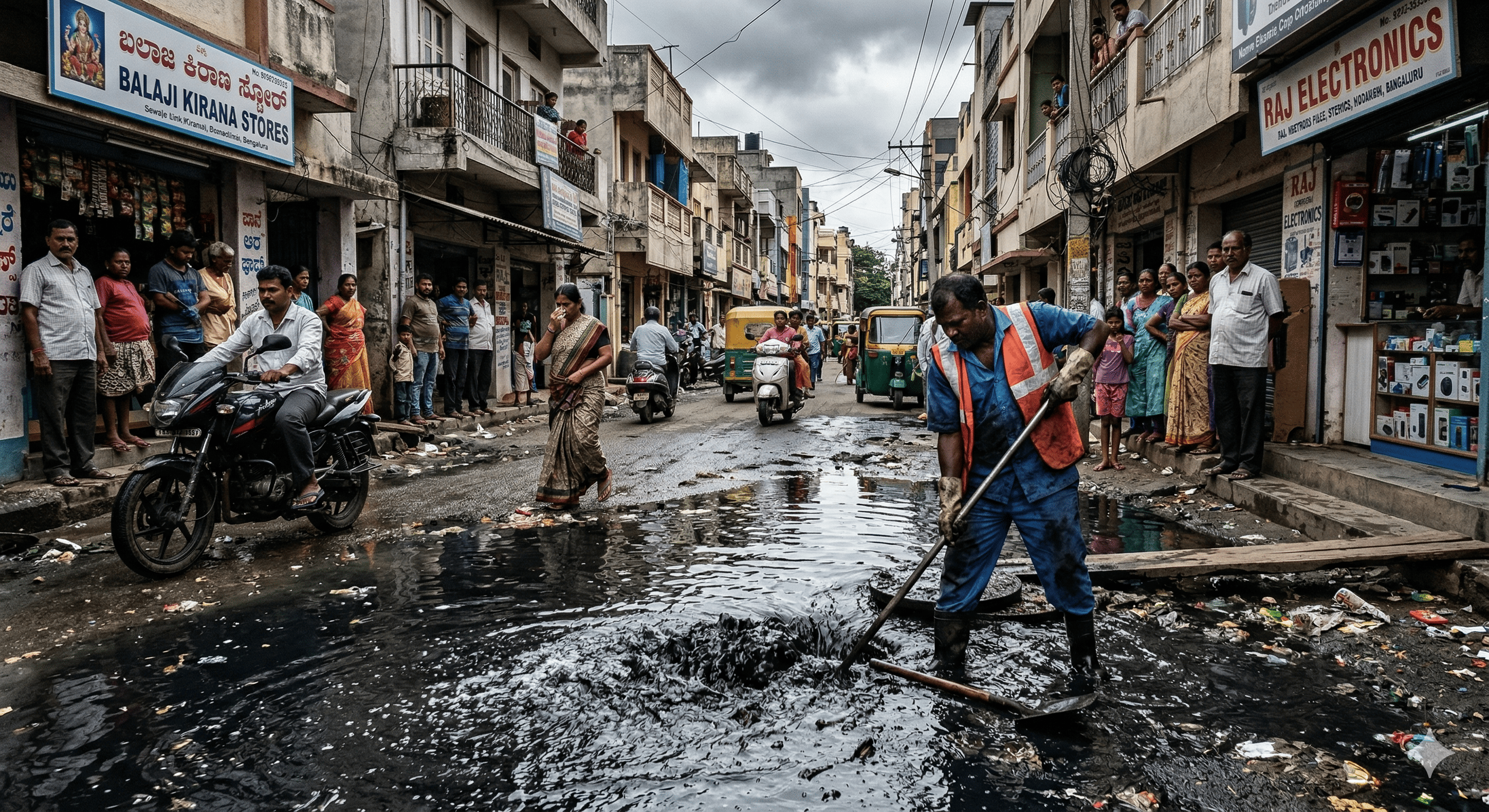 Overflowing Dustbins